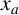 x Subscript a