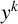 y Superscript k