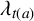 lamda Subscript t left parenthesis a right parenthesis
