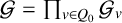script upper G equals product Underscript v element of upper Q 0 Endscripts script upper G Subscript v