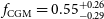f Subscript normal upper C normal upper G normal upper M Baseline equals 0.55 Subscript negative 0.29 Superscript plus 0.26