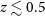 z less than or equivalent to 0.5