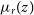 mu Subscript r Baseline left parenthesis z right parenthesis