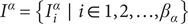 upper I alpha equals Ii alpha vertical bar i element of 12 ellipsis beta alpha