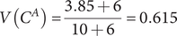 VCA equals 3.85 plus 610 plus 6 equals 0.615