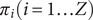pi ii equals 1 ellipsis upper Z