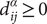 dij alpha greater than or equals 0
