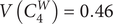 VC 4 upper W equals 0.46