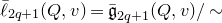 ModifyingAbove script l With bar Subscript 2 q plus 1 Baseline left parenthesis upper Q comma v right parenthesis equals ModifyingAbove German g With bar Subscript 2 q plus 1 Baseline left parenthesis upper Q comma v right parenthesis slash tilde