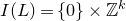 upper I left parenthesis upper L right parenthesis equals StartSet 0 EndSet times double struck upper Z Superscript k