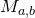 upper M Subscript a comma b