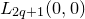 upper L Subscript 2 q plus 1 Baseline left parenthesis 0 comma 0 right parenthesis