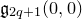 German g Subscript 2 q plus 1 Baseline left parenthesis 0 comma 0 right parenthesis