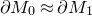 partial differential upper M 0 almost equals partial differential upper M 1