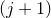 left parenthesis j plus 1 right parenthesis