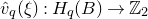 ModifyingAbove v With caret Subscript q Baseline left parenthesis xi right parenthesis colon upper H Subscript q Baseline left parenthesis upper B right parenthesis right arrow double struck upper Z 2