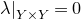lamda vertical bar Subscript upper Y times upper Y Baseline equals 0