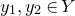 y 1 comma y 2 element of upper Y