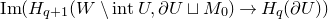 normal upper I normal m left parenthesis upper H Subscript q plus 1 Baseline left parenthesis upper W minus normal i normal n normal t upper U comma partial differential upper U square cup upper M 0 right parenthesis right arrow upper H Subscript q Baseline left parenthesis partial differential upper U right parenthesis right parenthesis