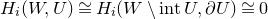upper H Subscript i Baseline left parenthesis upper W comma upper U right parenthesis approximately equals upper H Subscript i Baseline left parenthesis upper W minus normal i normal n normal t upper U comma partial differential upper U right parenthesis approximately equals 0