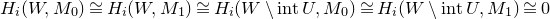 upper H Subscript i Baseline left parenthesis upper W comma upper M 0 right parenthesis approximately equals upper H Subscript i Baseline left parenthesis upper W comma upper M 1 right parenthesis approximately equals upper H Subscript i Baseline left parenthesis upper W minus normal i normal n normal t upper U comma upper M 0 right parenthesis approximately equals upper H Subscript i Baseline left parenthesis upper W minus normal i normal n normal t upper U comma upper M 1 right parenthesis approximately equals 0