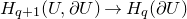 upper H Subscript q plus 1 Baseline left parenthesis upper U comma partial differential upper U right parenthesis right arrow upper H Subscript q Baseline left parenthesis partial differential upper U right parenthesis