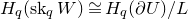 upper H Subscript q Baseline left parenthesis normal s normal k Subscript q Baseline upper W right parenthesis approximately equals upper H Subscript q Baseline left parenthesis partial differential upper U right parenthesis divided by upper L