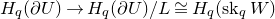 upper H Subscript q Baseline left parenthesis partial differential upper U right parenthesis right arrow upper H Subscript q Baseline left parenthesis partial differential upper U right parenthesis divided by upper L approximately equals upper H Subscript q Baseline left parenthesis normal s normal k Subscript q Baseline upper W right parenthesis