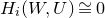 upper H Subscript i Baseline left parenthesis upper W comma upper U right parenthesis approximately equals 0