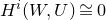 upper H Superscript i Baseline left parenthesis upper W comma upper U right parenthesis approximately equals 0