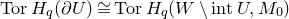 normal upper T normal o normal r upper H Subscript q Baseline left parenthesis partial differential upper U right parenthesis approximately equals normal upper T normal o normal r upper H Subscript q Baseline left parenthesis upper W minus normal i normal n normal t upper U comma upper M 0 right parenthesis