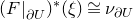 left parenthesis upper F vertical bar Subscript partial differential upper U Baseline right parenthesis Superscript asterisk Baseline left parenthesis xi right parenthesis approximately equals nu Subscript partial differential upper U