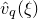 ModifyingAbove v With caret Subscript q Baseline left parenthesis xi right parenthesis