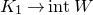 upper K 1 right arrow normal i normal n normal t upper W