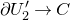 partial differential upper U prime 2 right arrow upper C