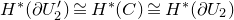 upper H Superscript asterisk Baseline left parenthesis partial differential upper U prime 2 right parenthesis approximately equals upper H Superscript asterisk Baseline left parenthesis upper C right parenthesis approximately equals upper H Superscript asterisk Baseline left parenthesis partial differential upper U 2 right parenthesis