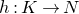 h colon upper K right arrow upper N