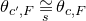 theta Subscript c prime comma upper F Baseline approximately equals Underscript Superscript s Baseline Endscripts theta Subscript c comma upper F