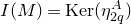 upper I left parenthesis upper M right parenthesis equals normal upper K normal e normal r left parenthesis eta Subscript 2 q Superscript upper A Baseline right parenthesis