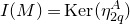 upper I left parenthesis upper M right parenthesis equals normal upper K normal e normal r left parenthesis eta Subscript 2 q Superscript upper A Baseline right parenthesis