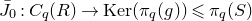 upper J overbar Subscript 0 Baseline colon upper C Subscript q Baseline left parenthesis upper R right parenthesis right arrow normal upper K normal e normal r left parenthesis pi Subscript q Baseline left parenthesis g right parenthesis right parenthesis less than or slanted equals pi Subscript q Baseline left parenthesis upper S right parenthesis