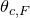 theta Subscript c comma upper F