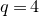 q equals 4