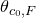 theta Subscript c 0 comma upper F
