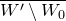 ModifyingAbove upper W prime minus upper W 0 With bar