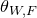 theta Subscript upper W comma upper F