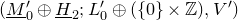 left parenthesis upper M underbar Subscript 0 Superscript prime Baseline circled plus upper H underbar Subscript 2 Baseline semicolon upper L prime 0 circled plus left parenthesis StartSet 0 EndSet times double struck upper Z right parenthesis comma upper V Superscript prime Baseline right parenthesis