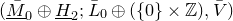 left parenthesis upper M overbar underbar Subscript 0 Baseline circled plus upper H underbar Subscript 2 Baseline semicolon upper L overbar Subscript 0 Baseline circled plus left parenthesis StartSet 0 EndSet times double struck upper Z right parenthesis comma upper V overbar right parenthesis