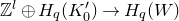 double struck upper Z Superscript l Baseline circled plus upper H Subscript q Baseline left parenthesis upper K prime 0 right parenthesis right arrow upper H Subscript q Baseline left parenthesis upper W right parenthesis