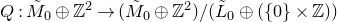upper Q colon upper M overtilde Subscript 0 Baseline circled plus double struck upper Z squared right arrow left parenthesis upper M overtilde Subscript 0 Baseline circled plus double struck upper Z squared right parenthesis divided by left parenthesis upper L overtilde Subscript 0 Baseline circled plus left parenthesis StartSet 0 EndSet times double struck upper Z right parenthesis right parenthesis